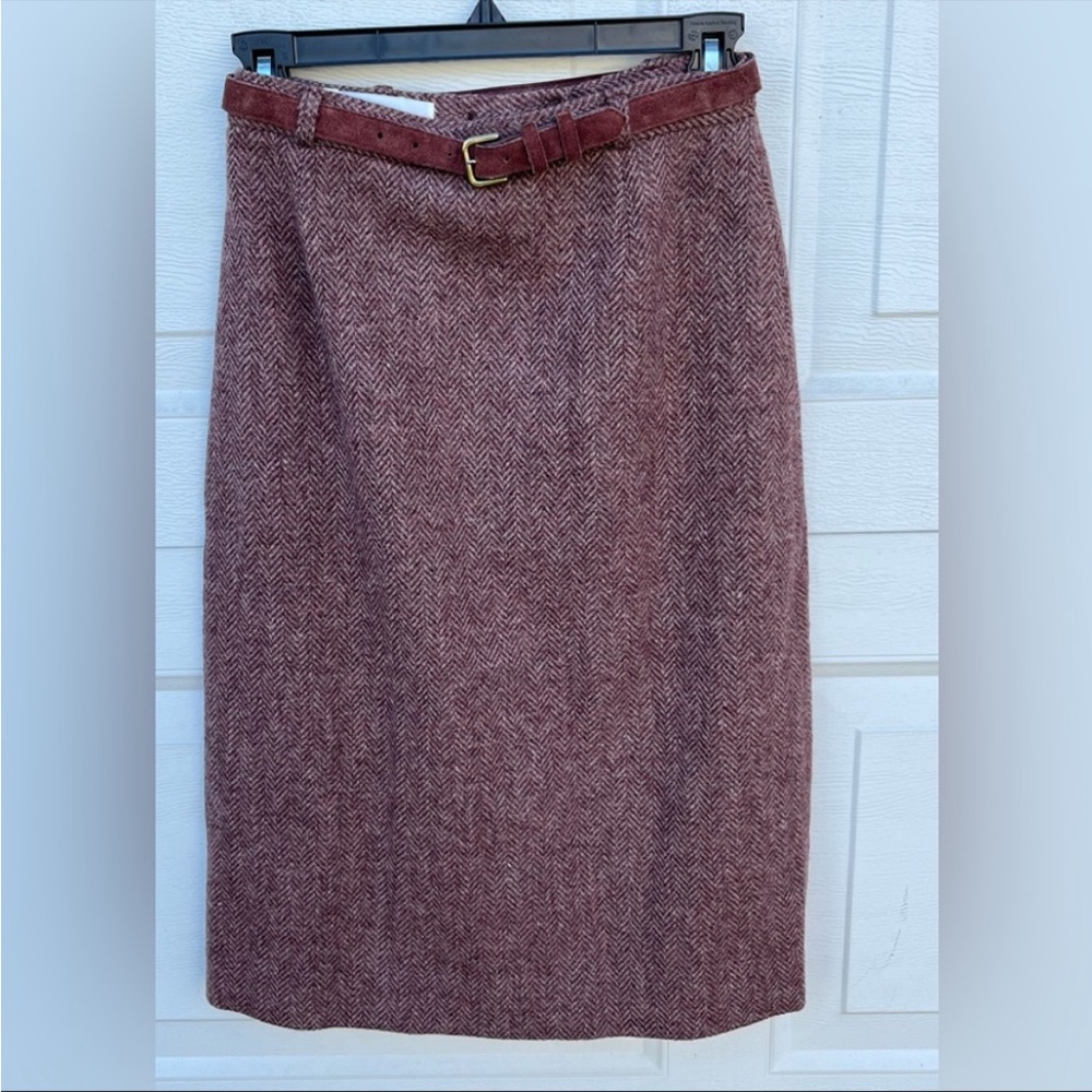 Women's VTG JH Colletible wool pencil skirt brown 8